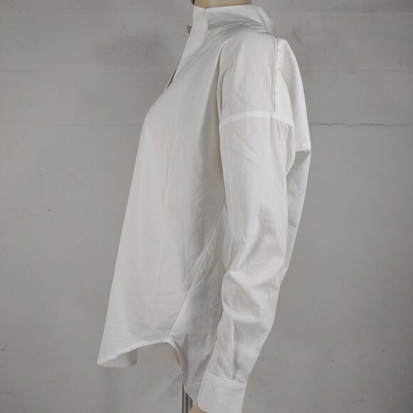 NWT Magaschoni white long sleeve button front shirt blouse ladies size XS - Picture 7 of 9